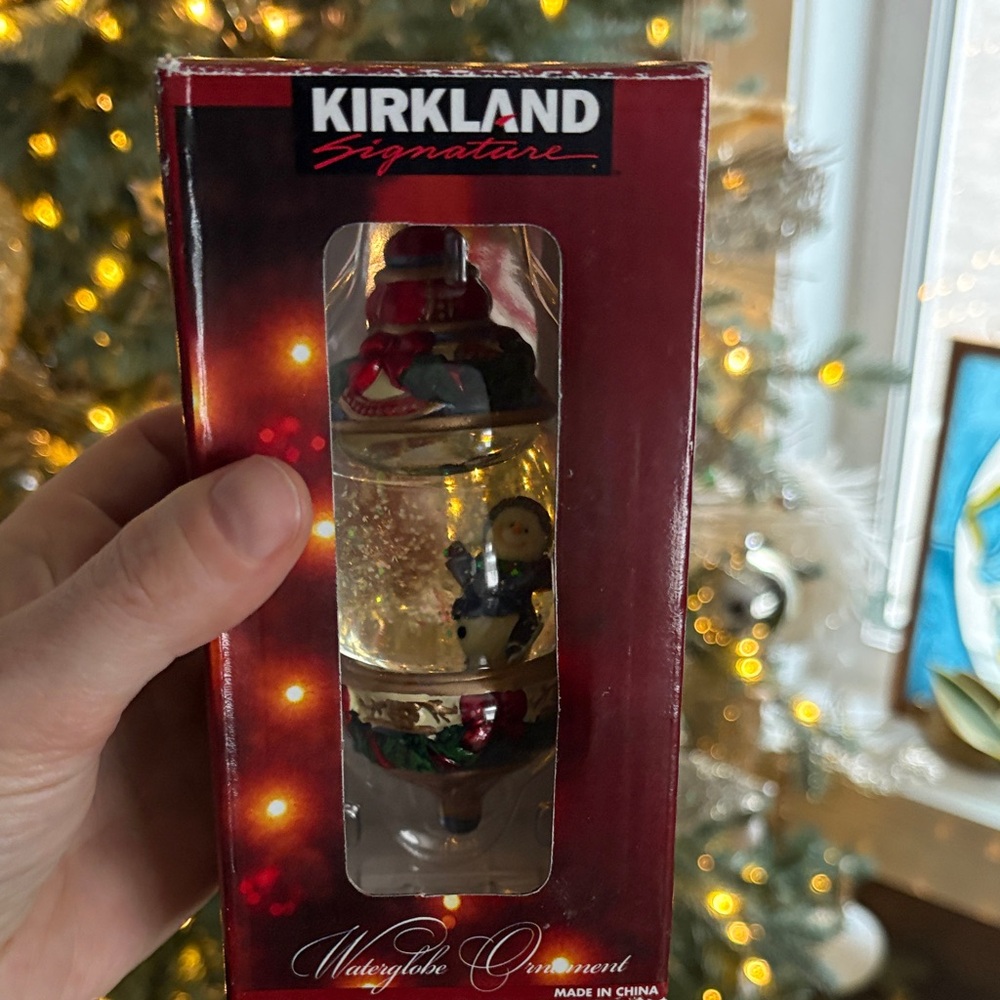 Kirkland Signature Festive Snowman snow globe ornament